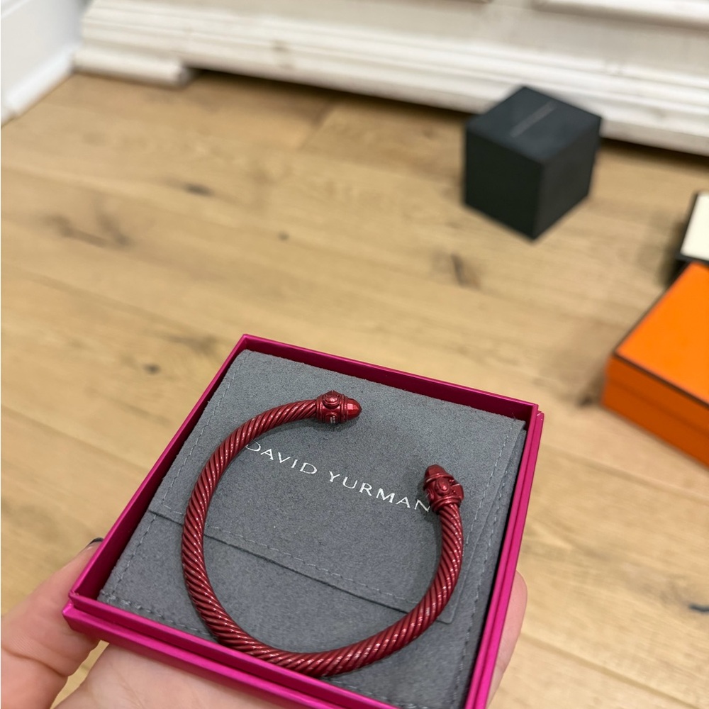 David Yurman Red Cable Bracelet limited edition